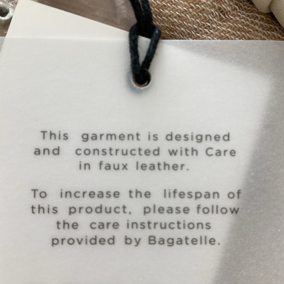 7 for all mankind cream color faux leather jacket/coat trench coat size XS - NWT - Picture 6 of 7